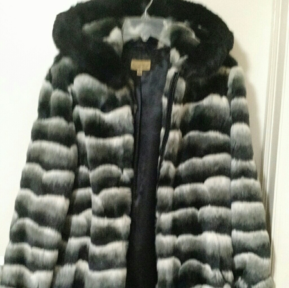 Midnight Collection Fox Fur Shell Jacket Sz:S